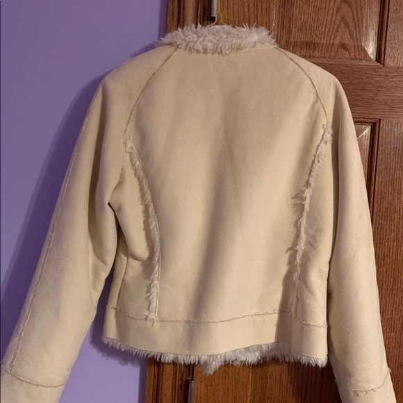 Bebe Suede Jacket Beige - Picture 3 of 4